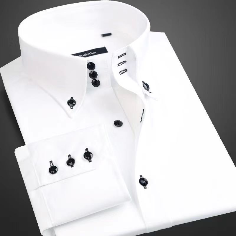 Korean Men Formal Wear - Camisa de vestir para hombres con