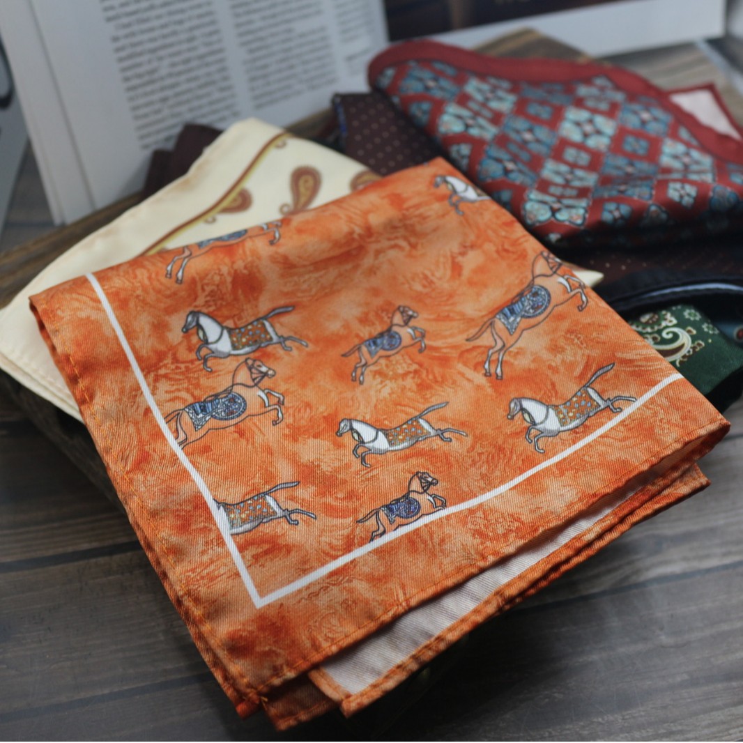Formal Wear Men H&M - Pañuelo de bolsillo vintage con estampado