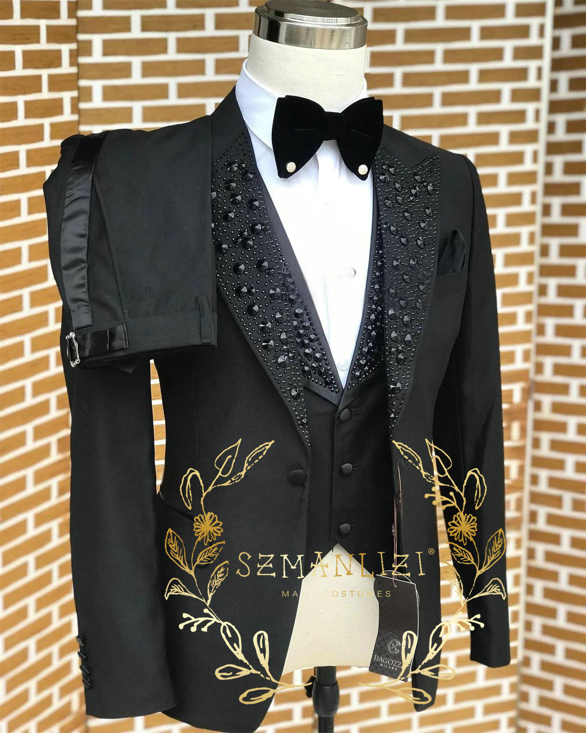 Men Formal Wear Wedding - Trajes negros para hombre, esmoquin de