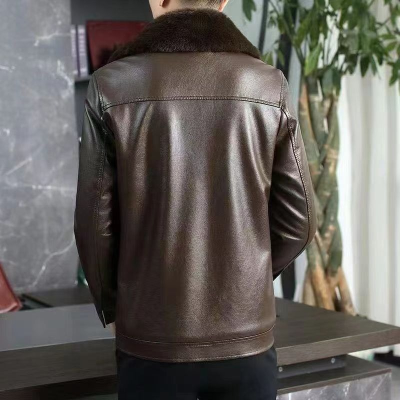 Men'S Formal Wear In Winter - Abrigo de cuero de invierno para