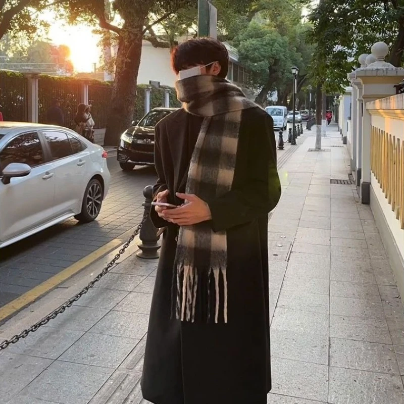 Korean Men Formal Wear - Abrigo de lana de inspiración coreana
