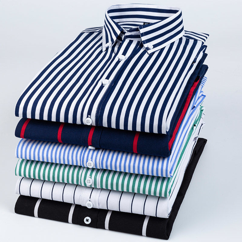 Korean Men Formal Wear - Camisas de vestir a cuadros para