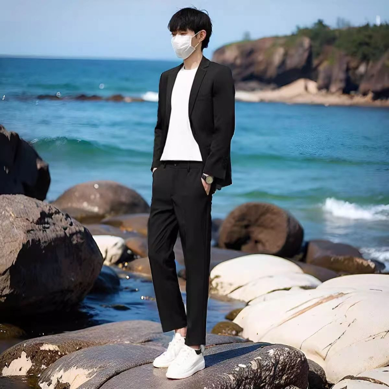 Korean Men Formal Wear - Conjunto de traje ligero de verano