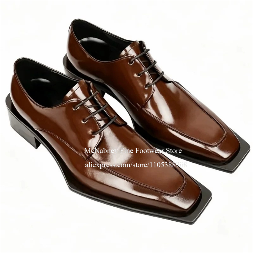 Men Formal Wear Wedding - Zapatos de Vestir de Cuero con