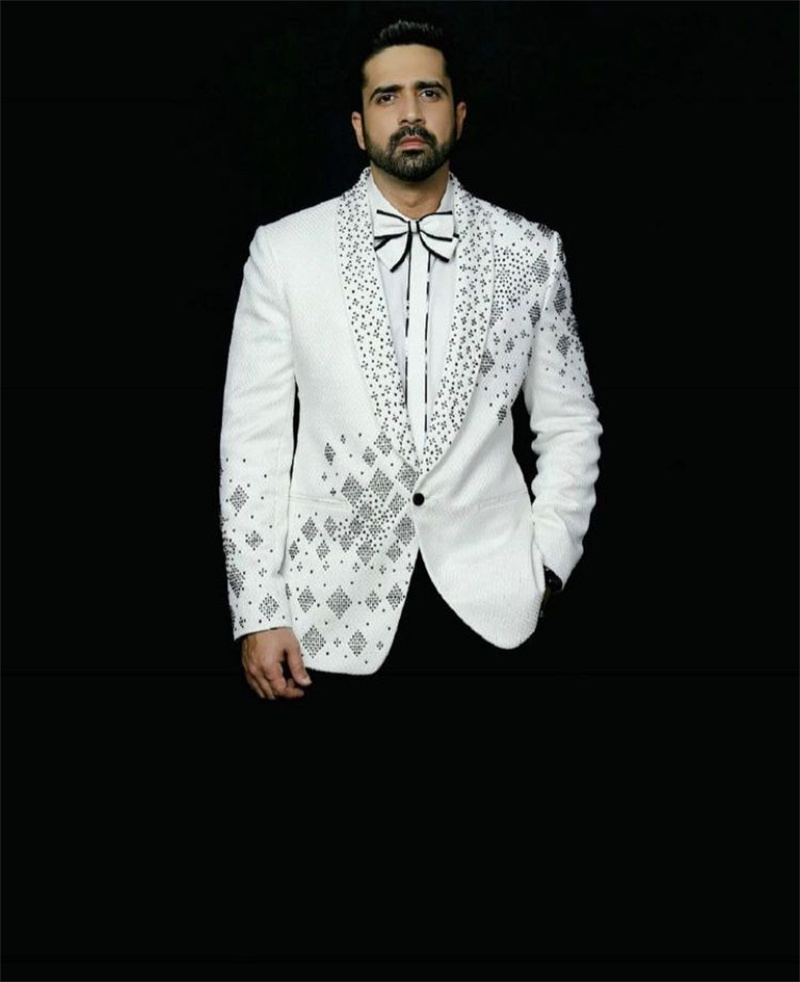 Formal Wear For Men Black Suit - Conjunto de traje de hombre Crystals,