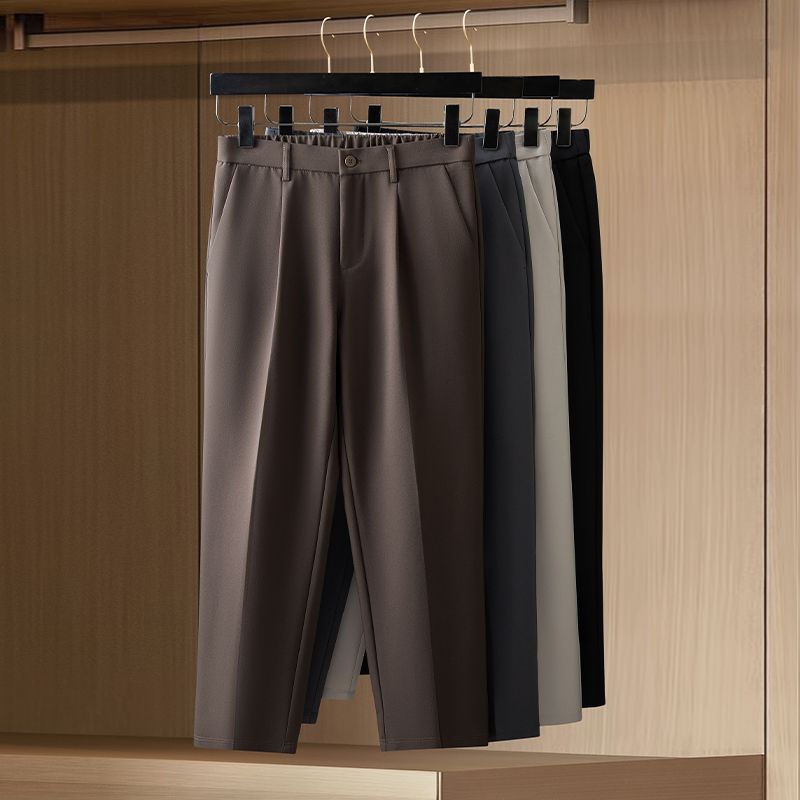 Korean Men Formal Wear - Pantalones de Traje Formales para Hombre,