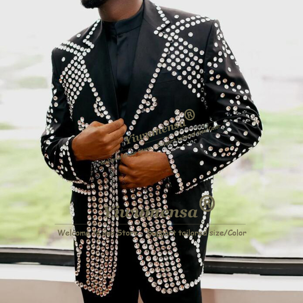 Men Formal Wear Wedding - Trajes de hombre con pedrería pesada