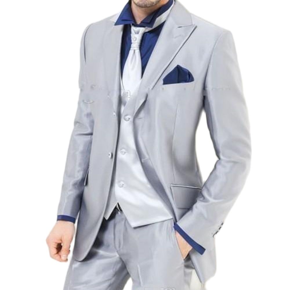 Trajes de satén plateado brill - Men'S Formal Dinner Wear reseña y precio