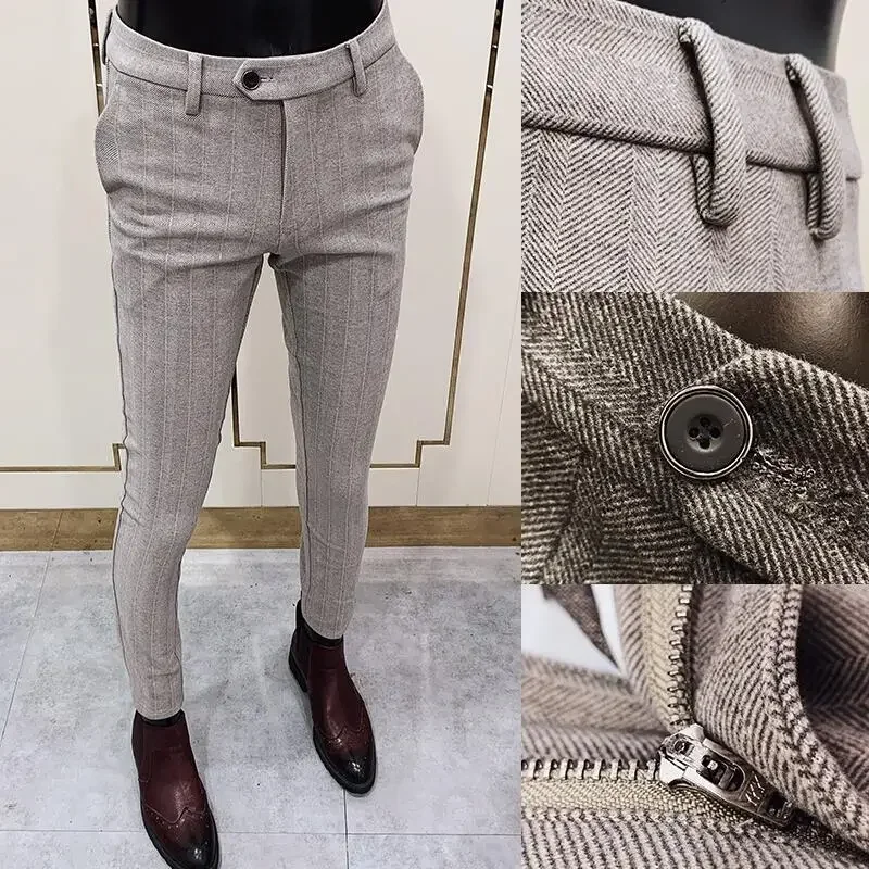 Pantalón de traje de lana grue - Men'S Formal Wear In Winter reseña y precio