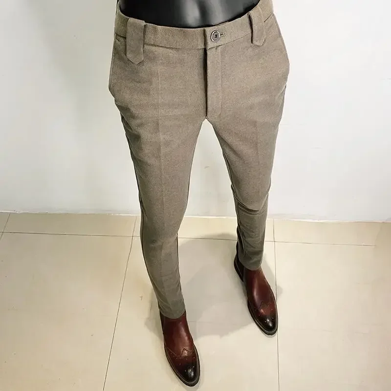 Pantalón de traje de lana grue - Men'S Formal Wear In Winter reseña y precio