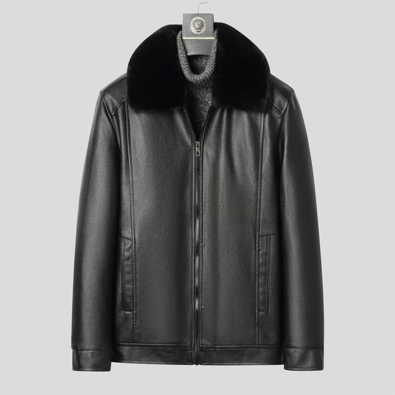 Abrigo de cuero de invierno pa - Men'S Formal Wear In Winter reseña y precio