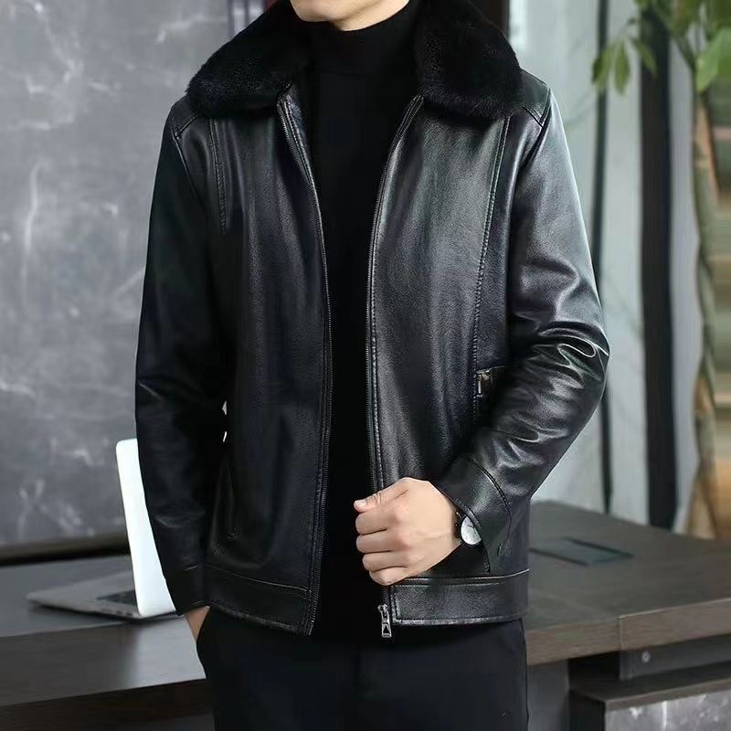 Abrigo de cuero de invierno pa - Men'S Formal Wear In Winter reseña y precio