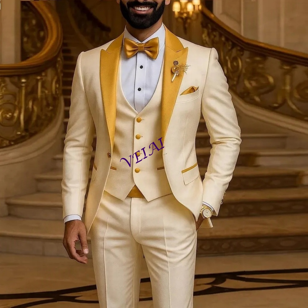 Traje personalizado con cuello - Men Formal Wear Wedding reseña y precio