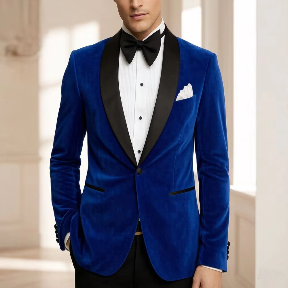 Blazer de terciopelo para homb - Formal Wear For Men Black Suit reseña y precio