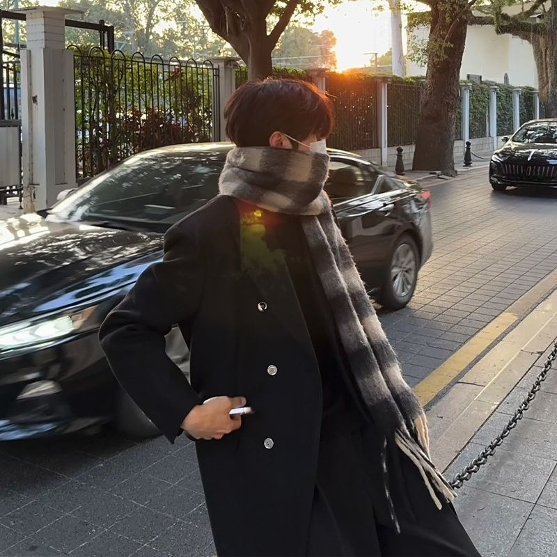 Abrigo de lana de inspiración  - Korean Men Formal Wear reseña y precio