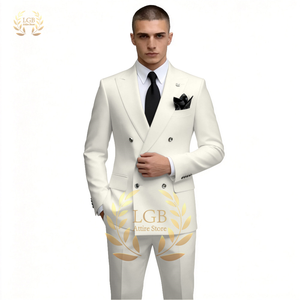 Traje de hombre blanco de dobl - Men'S Formal Dinner Wear reseña y precio