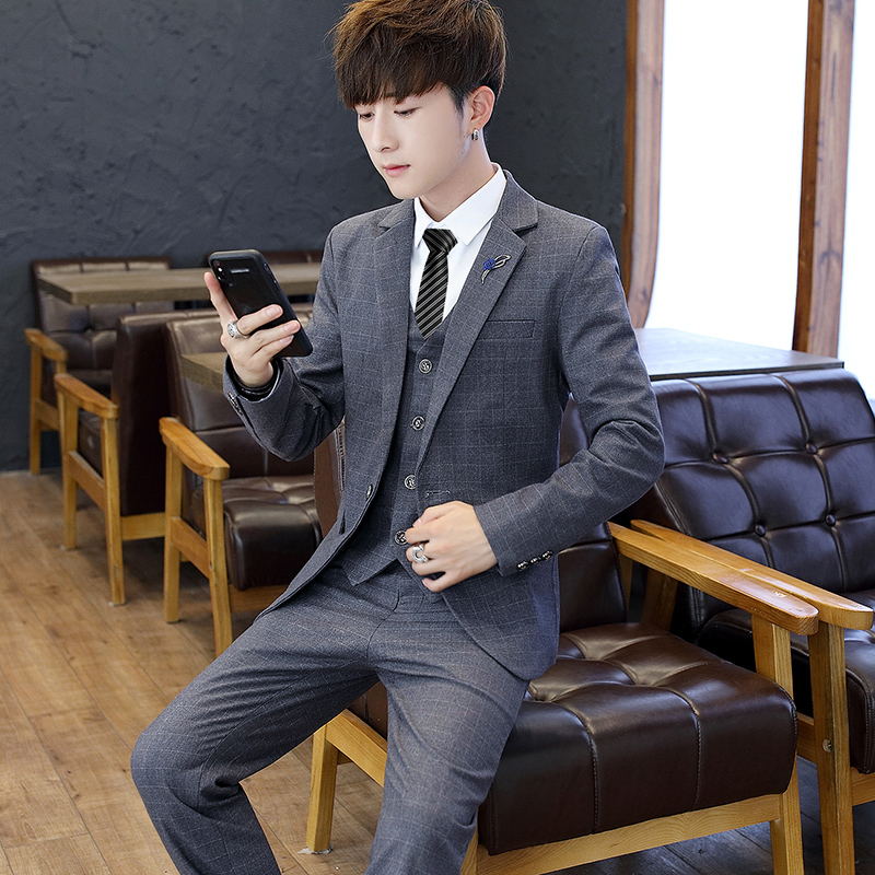 Conjunto de Traje Slim Fit de  - Korean Men Formal Wear reseña y precio