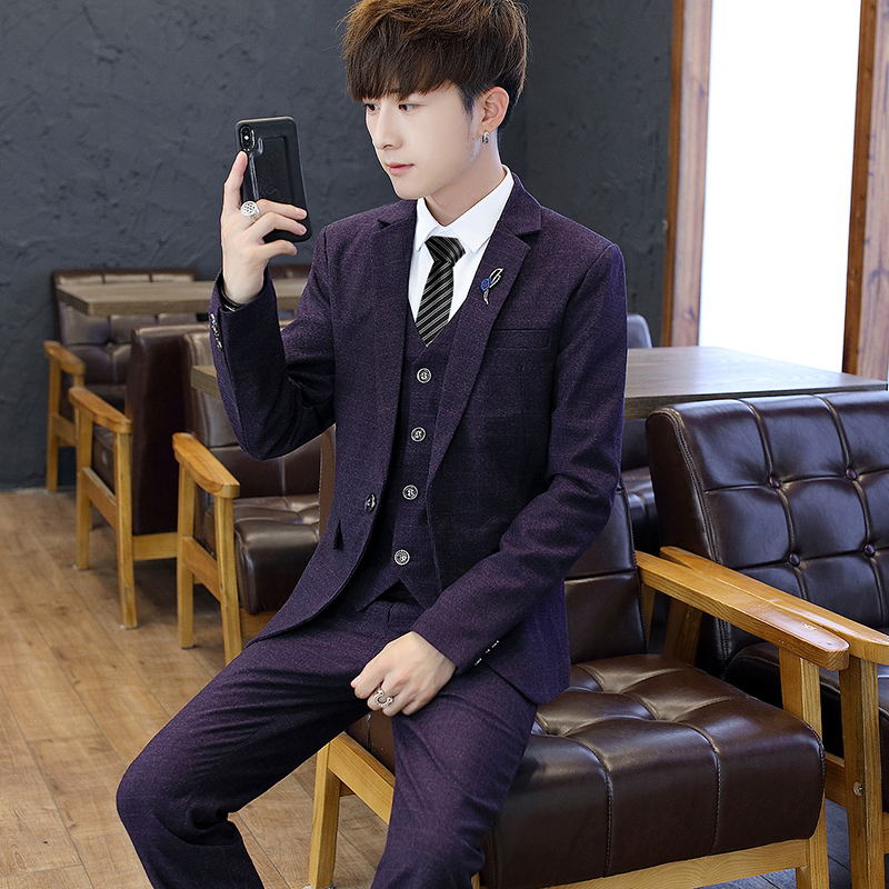 Conjunto de Traje Slim Fit de  - Korean Men Formal Wear reseña y precio