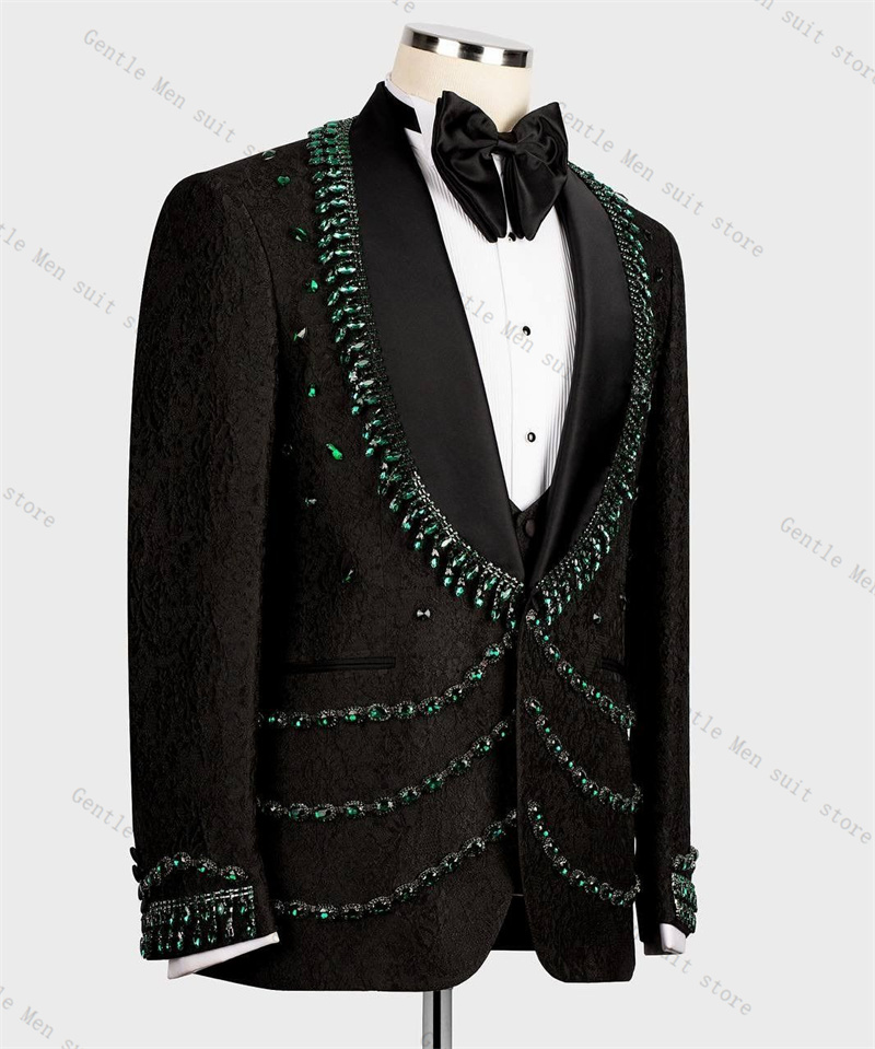 Conjunto de traje de lujo con  - Formal Wear For Men Black Suit reseña y precio