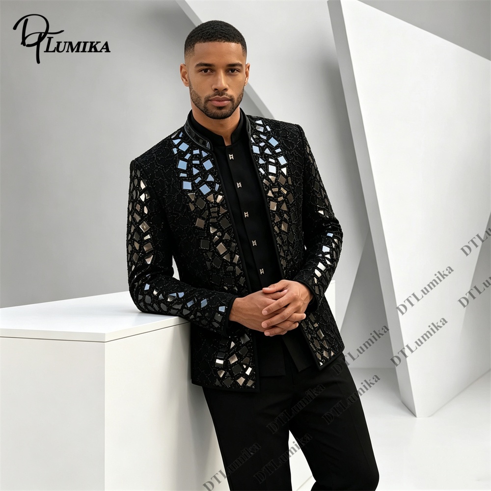 Traje de hombre negro con cuel - Formal Wear For Men Black Suit reseña y precio