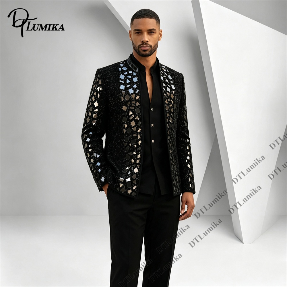 Traje de hombre negro con cuel - Formal Wear For Men Black Suit reseña y precio