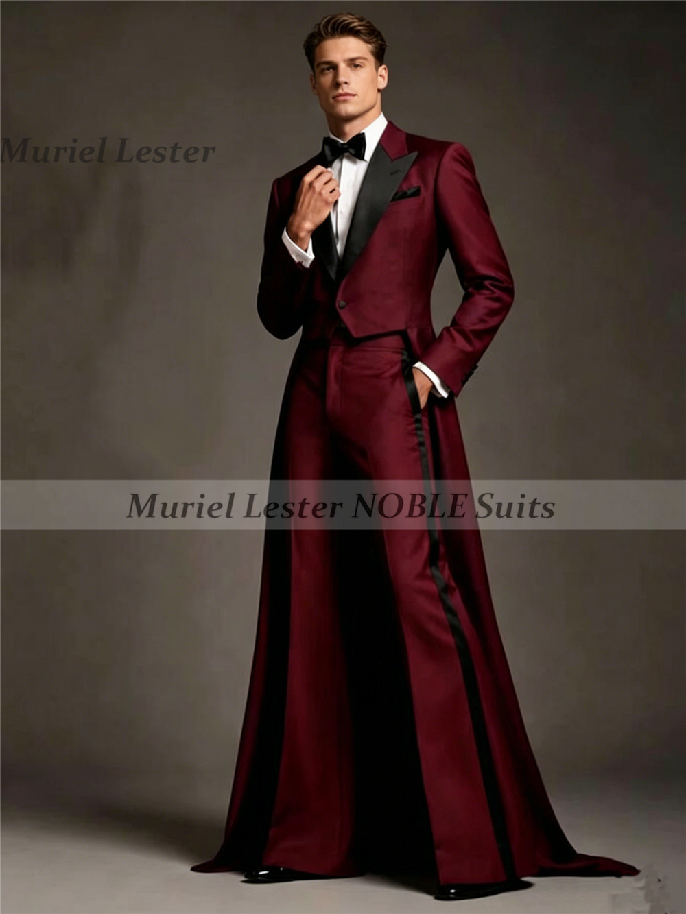 Traje de Diseño Único para Hom - Formal Wear For Men Black Suit reseña y precio