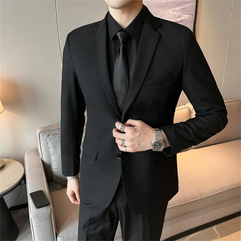 Conjunto de Traje Slim Fit de  - Korean Men Formal Wear reseña y precio