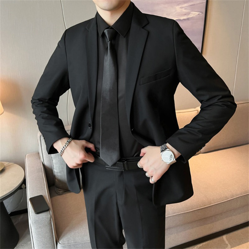 Conjunto de Traje Slim Fit de  - Korean Men Formal Wear reseña y precio