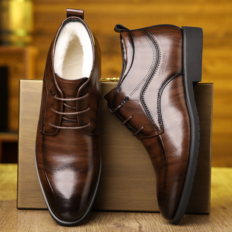 Zapatos de cuero de invierno p - Men'S Formal Wear In Winter reseña y precio
